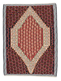  78X104 Piccolo Kilim Senneh Fine Tappeto Lana, Carpetvista