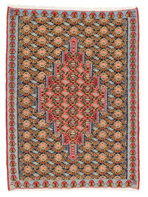  Persian Kilim Senneh Fine Rug 78X103 Brown/Black Carpetvista