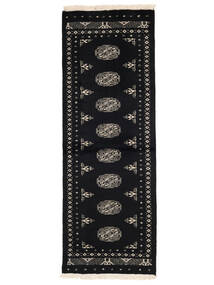 Alfombra Oriental Pakistan Bukara 2Ply 62X174 De Pasillo Negro/Marrón (Lana, Pakistán)