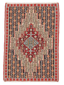 73X105 Alfombra Oriental Kilim Senneh Fine Marrón/Negro (Lana, Persia/Irán) Carpetvista