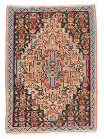 76X105 Alfombra Oriental Kilim Senneh Fine Marrón/Negro (Lana, Persia/Irán) Carpetvista