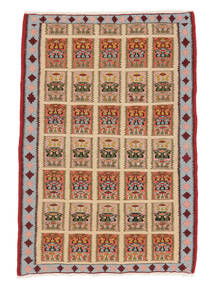 Tappeto Persiano Kilim Senneh Fine 72X104 Marrone/Grigio (Lana, Persia/Iran)