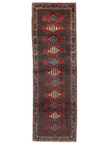 Alfombra Oriental Senneh 91X285 De Pasillo Negro/Rojo Oscuro (Lana, Persia/Irán)