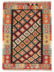 Alfombra Persa Kilim Gashgai 110X149 Naranja/Negro ( Persia/Irán)