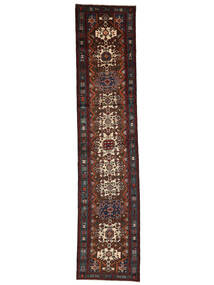  90X394 Hamadan Rug Runner
 Black/Dark Red Persia/Iran Carpetvista