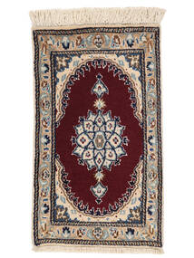  Oosters Nain Vloerkleed 38X64 Zwart/Bruin Wol, Perzië/Iran Carpetvista