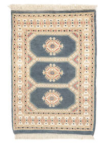  Pakistan Bukara 2Ply Alfombra 63X94 De Lana Beige/Naranja Pequeño Carpetvista