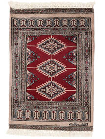  Pakistan Bokhara 3Ply 62X91 Uldtæppe Brun/Sort Lille Carpetvista