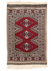  61X92 Medallion Small Pakistan Bokhara 3Ply Rug Wool, Carpetvista