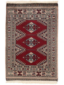  Orientalsk Pakistan Bokhara 2Ply Tæppe 62X93 Brun/Sort Uld, Pakistan Carpetvista