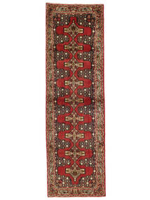 92X305 Tappeto Senneh Orientale Passatoie Rosso Scuro/Nero (Lana, Persia/Iran) Carpetvista