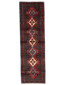 Tappeto Orientale Senneh 94X316 Passatoie Nero/Rosso Scuro (Lana, Persia/Iran)