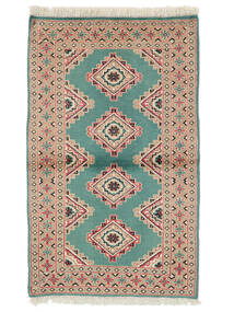  78X128 Medallón Pequeño Pakistan Bukara 2Ply Alfombra Lana, Carpetvista