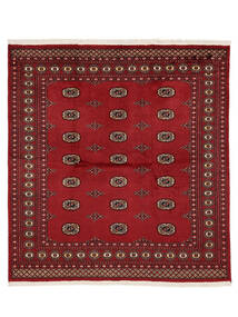 Alfombra Oriental Pakistan Bukara 2Ply 204X208 Cuadrada Rojo Oscuro/Negro (Lana, Pakistán)