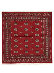 Dywan Pakistański Bucharski 2Ply 201X205 Kwadratowy Ciemnoczerwony/Czarny (Wełna, Pakistan )