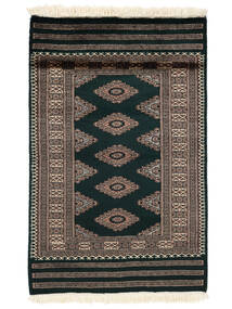  Pakistan Bokhara 3Ply Vloerkleed 80X125 Wol Zwart/Bruin Klein Carpetvista