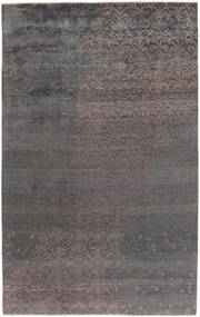 러그 Damask Collection 196X305 검정색/갈색 (울, 인도)