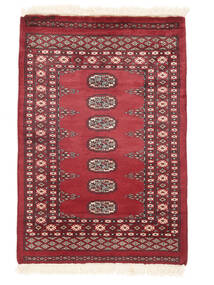 Alfombra Oriental Pakistan Bukara 3Ply 80X118 Rojo Oscuro/Negro (Lana, Pakistán)