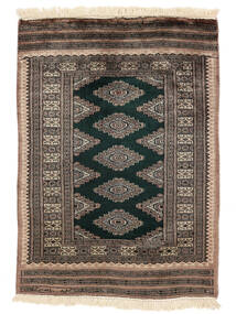  Pakistan Bokhara 3Ply Vloerkleed 79X110 Wol Bruin/Zwart Klein Carpetvista