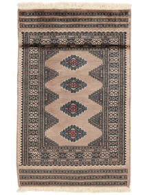  Pakistański Bucharski 3Ply Dywan 80X126 Wełniany Brunatny/Czarny Mały Carpetvista