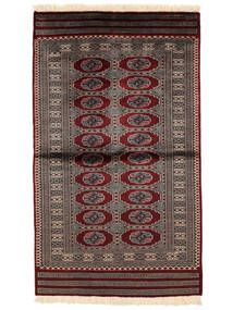  Pakistan Bokhara 3Ply Vloerkleed 92X159 Wol Zwart/Bruin Klein Carpetvista