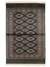  Pakistan Bokhara 3Ply Vloerkleed 96X149 Wol Zwart/Bruin Klein Carpetvista