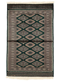  Pakistan Bukara 3Ply Alfombra 93X145 De Lana Negro/Marrón Pequeño Carpetvista