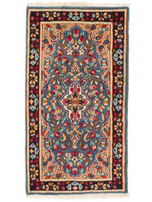  Perzisch Kerman Vloerkleed 65X119 Donkerrood/Donkerblauw (Wol, Perzië/Iran)