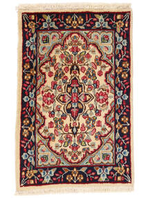  Perzisch Kerman Vloerkleed 60X87 Donkerrood/Zwart Carpetvista