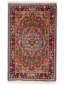  Orientalsk Kerman Tæppe 60X95 Mørkerød/Sort Uld, Persien/Iran Carpetvista