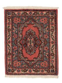 Alfombra Persa Sarough 69X85 Negro/Rojo Oscuro (Lana, Persia/Irán)