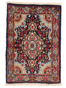  Kerman Dywan 59X85 Perski Wełniany Czarny/Ciemnoczerwony Mały Carpetvista