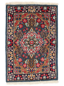 63X94 Kerman Tæppe Orientalsk Sort/Mørkerød (Uld, Persien/Iran) Carpetvista