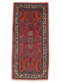  Orientalischer Sarough Teppich 67X140 Dunkelrot/Schwarz Wolle, Persien/Iran Carpetvista