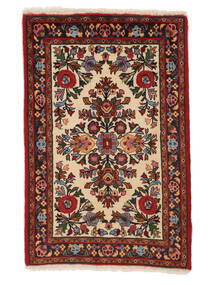 Tappeto Persiano Saruk 70X110 Nero/Rosso Scuro (Lana, Persia/Iran)