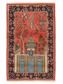 Tappeto Orientale Saruk Fine 114X179 Rosso Scuro/Nero (Lana, Persia/Iran)