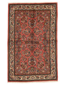 131X207 Tappeto Orientale Saruk Fine Rosso Scuro/Nero (Lana, Persia/Iran) Carpetvista