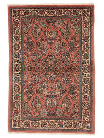 104X154 Sarough Fine Vloerkleed Oosters Donkerrood/Zwart (Wol, Perzië/Iran) Carpetvista