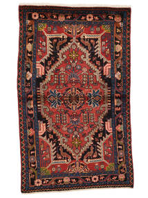  Persan Nahavand Old Covor 95X155 Negru/Dark Red Carpetvista