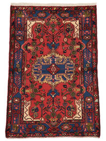  Persian Nahavand Old Rug 103X150 Black/Dark Red (Wool, Persia/Iran)