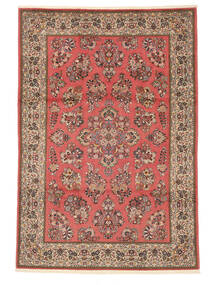 Sarough Fine Matta 210X307 Brun/Röd Ull, Persien/Iran Carpetvista