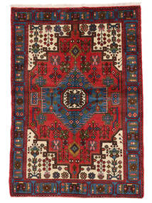 Alfombra Oriental Nahavand Old 135X193 Negro/Rojo Oscuro (Lana, Persia/Irán)