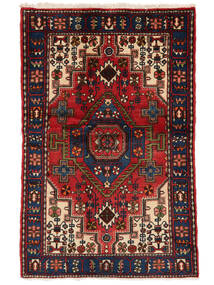  Nahavand Old Covor 127X199 Persan Lână Negru/Dark Red Mic Carpetvista