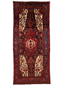  Nahawand Old Dywan 135X305 Perski Wełniany Czarny/Ciemnoczerwony Mały Carpetvista