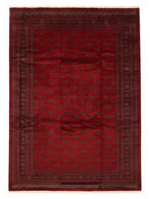 249X350 Alfombra Pakistan Bukara 3Ply Oriental Negro/Rojo Oscuro (Lana, Pakistán) Carpetvista