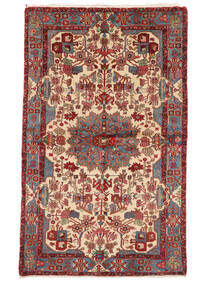  Nahavand Old Tappeto 158X250 Persiano Di Lana Rosso Scuro/Grigio Scuro Piccolo Carpetvista