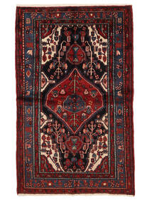 Alfombra Nahavand Old 150X245 Negro/Rojo Oscuro (Lana, Persia/Irán)