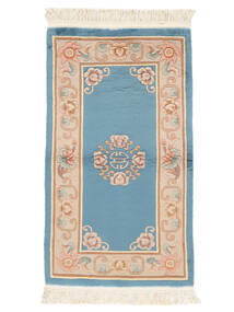 Alfombra Oriental China 90 Line 76X140 Azul Oscuro/Beige (Lana, China)