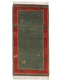  Perzisch Gabbeh Rustic Vloerkleed 63X123 Zwart/Donkerrood (Wol, Perzië/Iran)