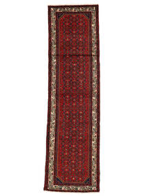 Alfombra Hosseinabad Fine 87X300 De Pasillo Negro/Rojo Oscuro (Lana, Persia/Irán)